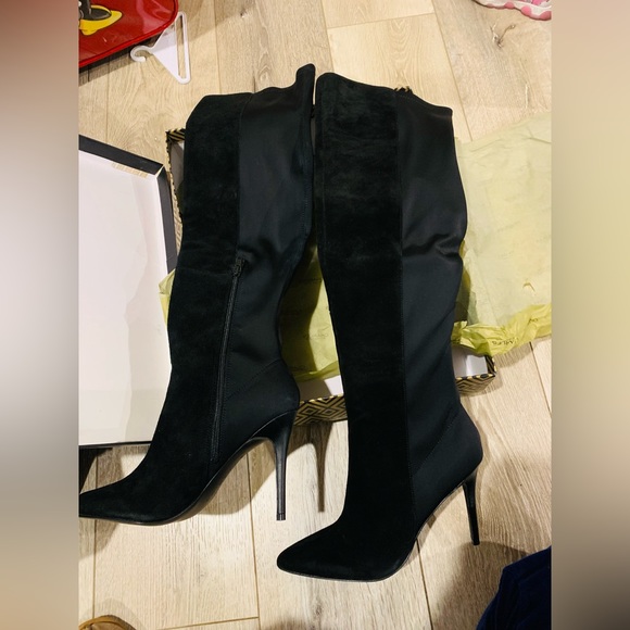 Charles by David black suede High Boots size 8 - Picture 6 of 7